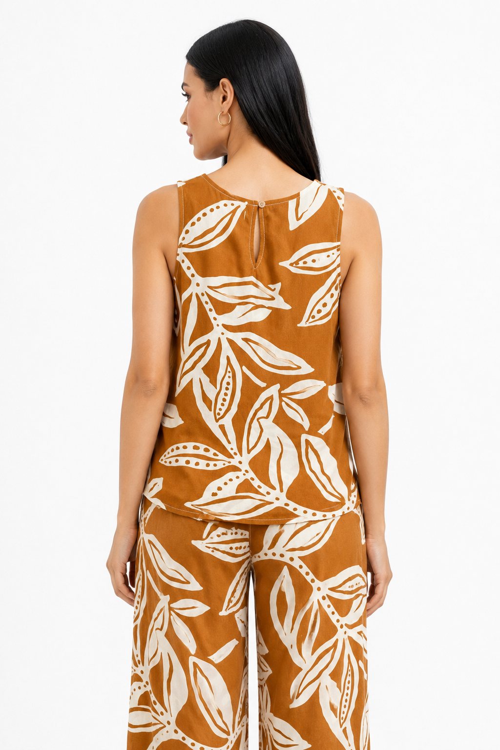 Blusas Para Mujer Fresca Ligera Asimetrica Sin Mangas N61119 Camel