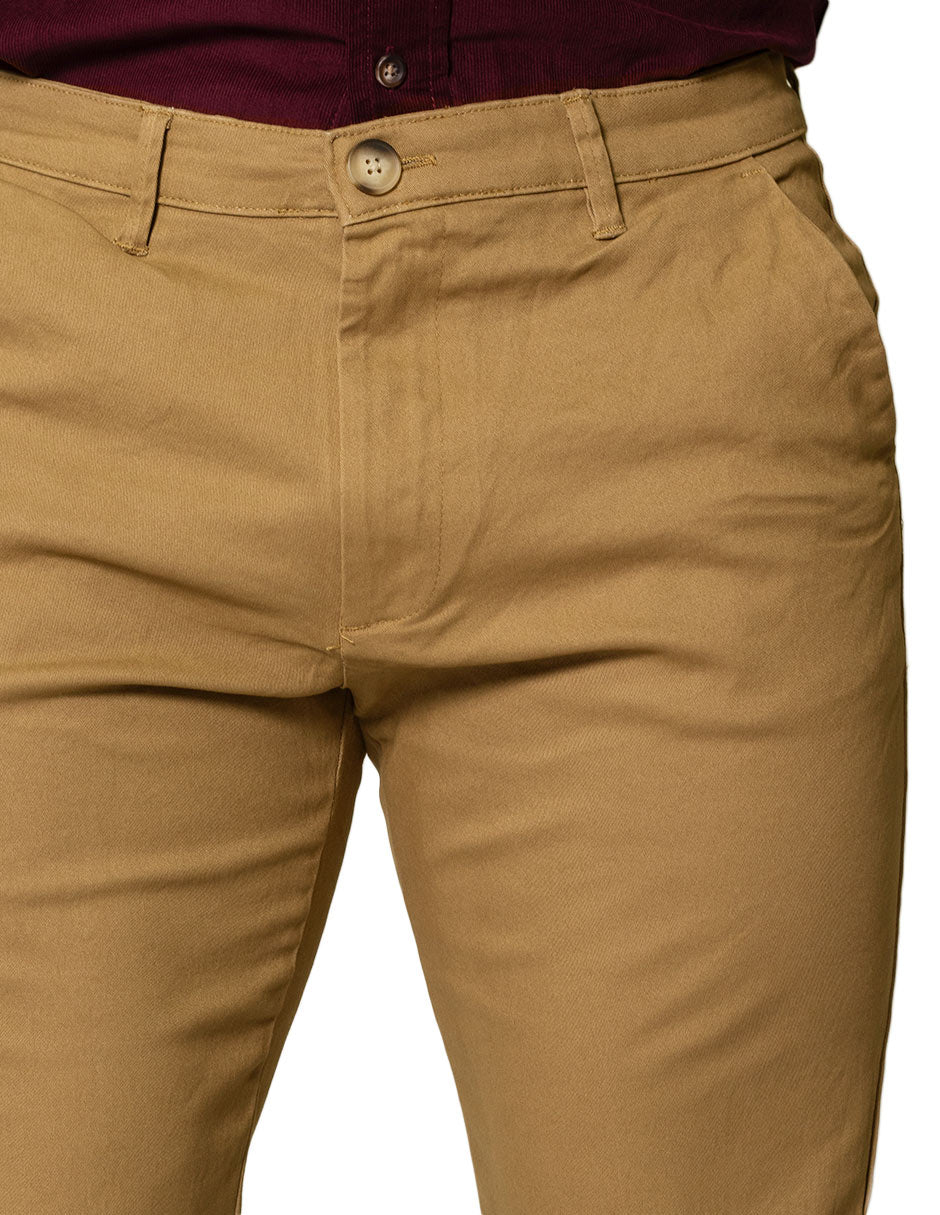 Pantalones Para Hombre Soft Stretch Slim GPAXAR Tabaco