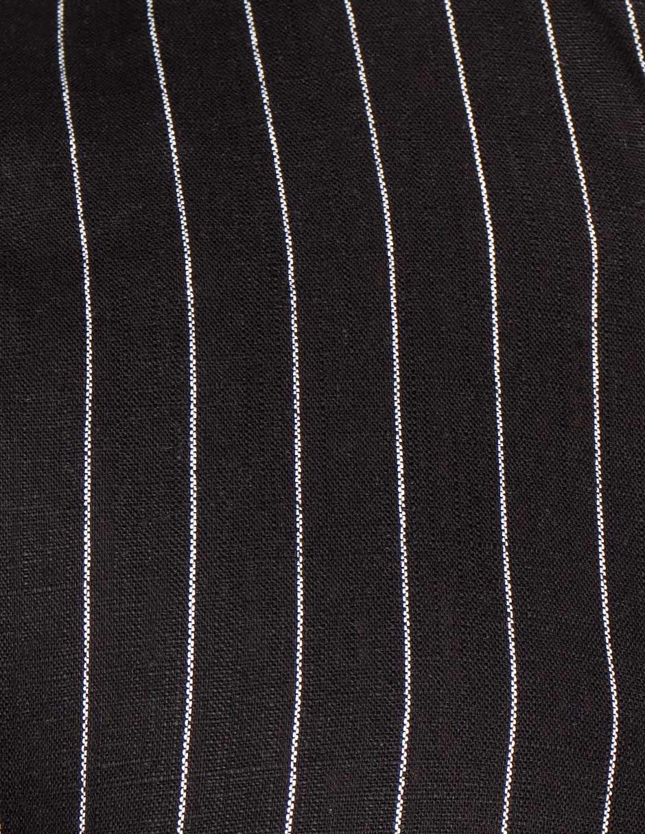 Camisas Para Hombre Tipo Lino B51325 Negro