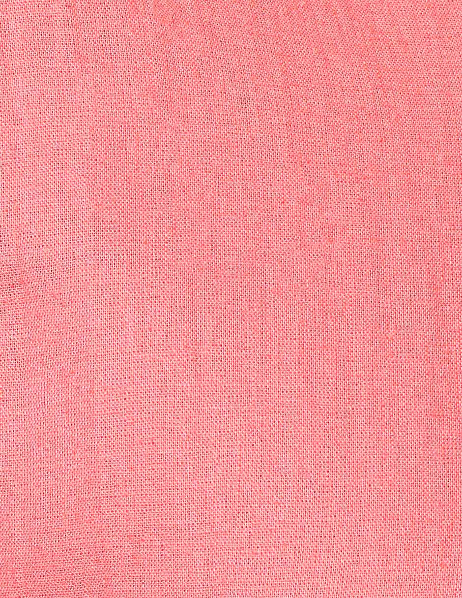 Camisas Para Hombre Estilo Lino Liso B51372 Melon