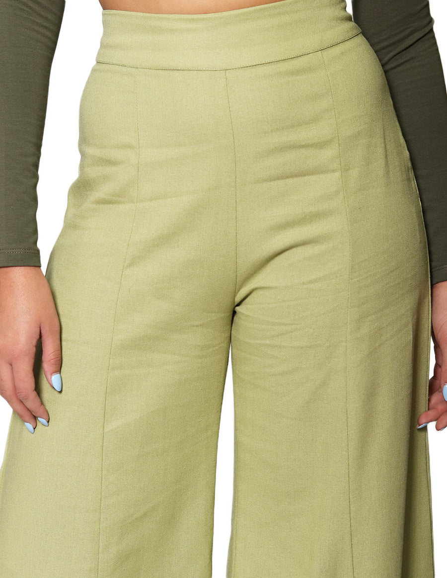 Pantalones Para Mujer Bobois Moda Casuales De Lino Flojos Pierna Ampli –  BOBOIS