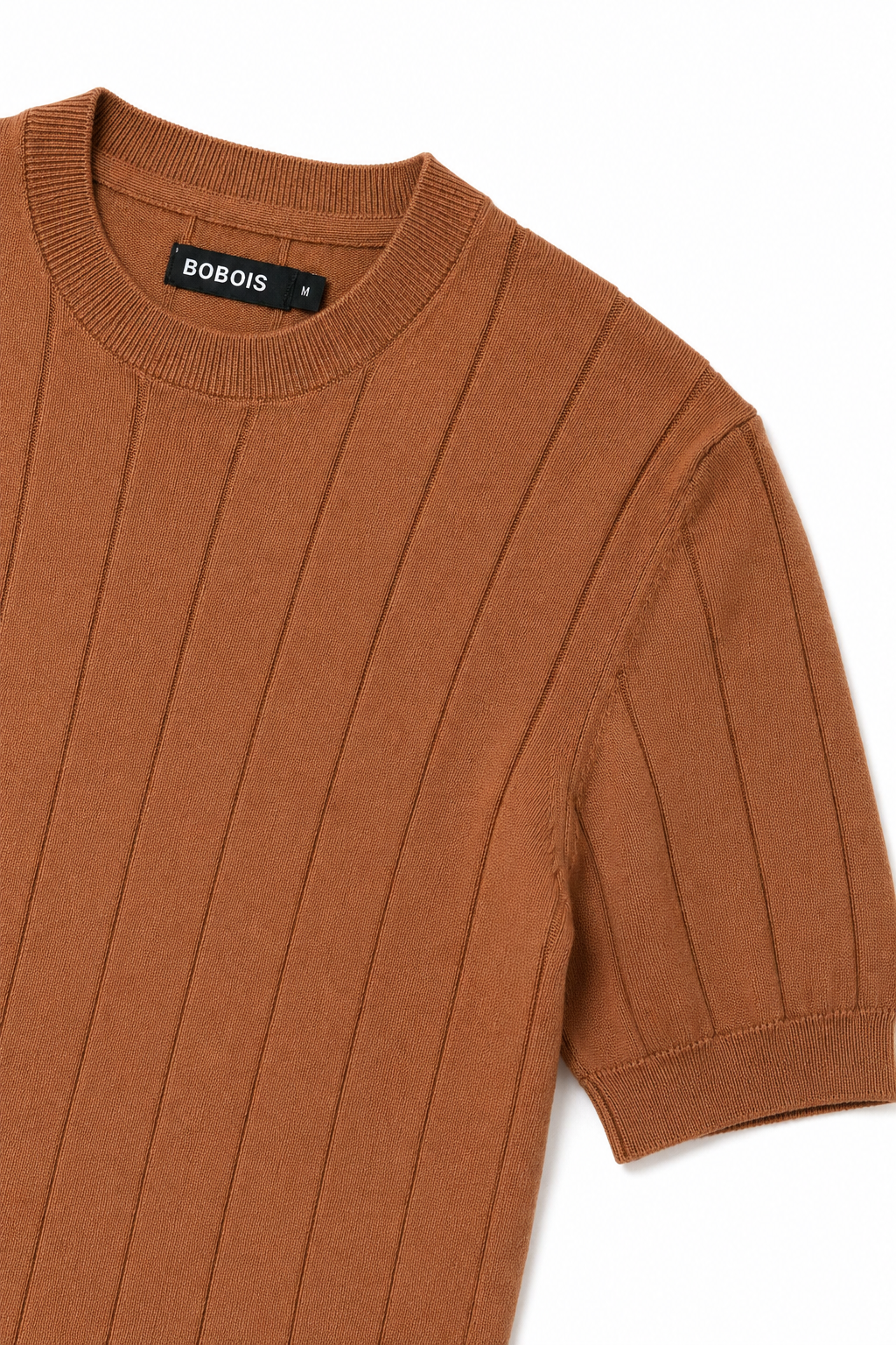 Playeras Para Hombre de Punto Tejida Acanalada A61452 Cocoa