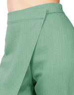 Pantalones Para Mujer Tipo Lino Asimetrico W51113 Sage
