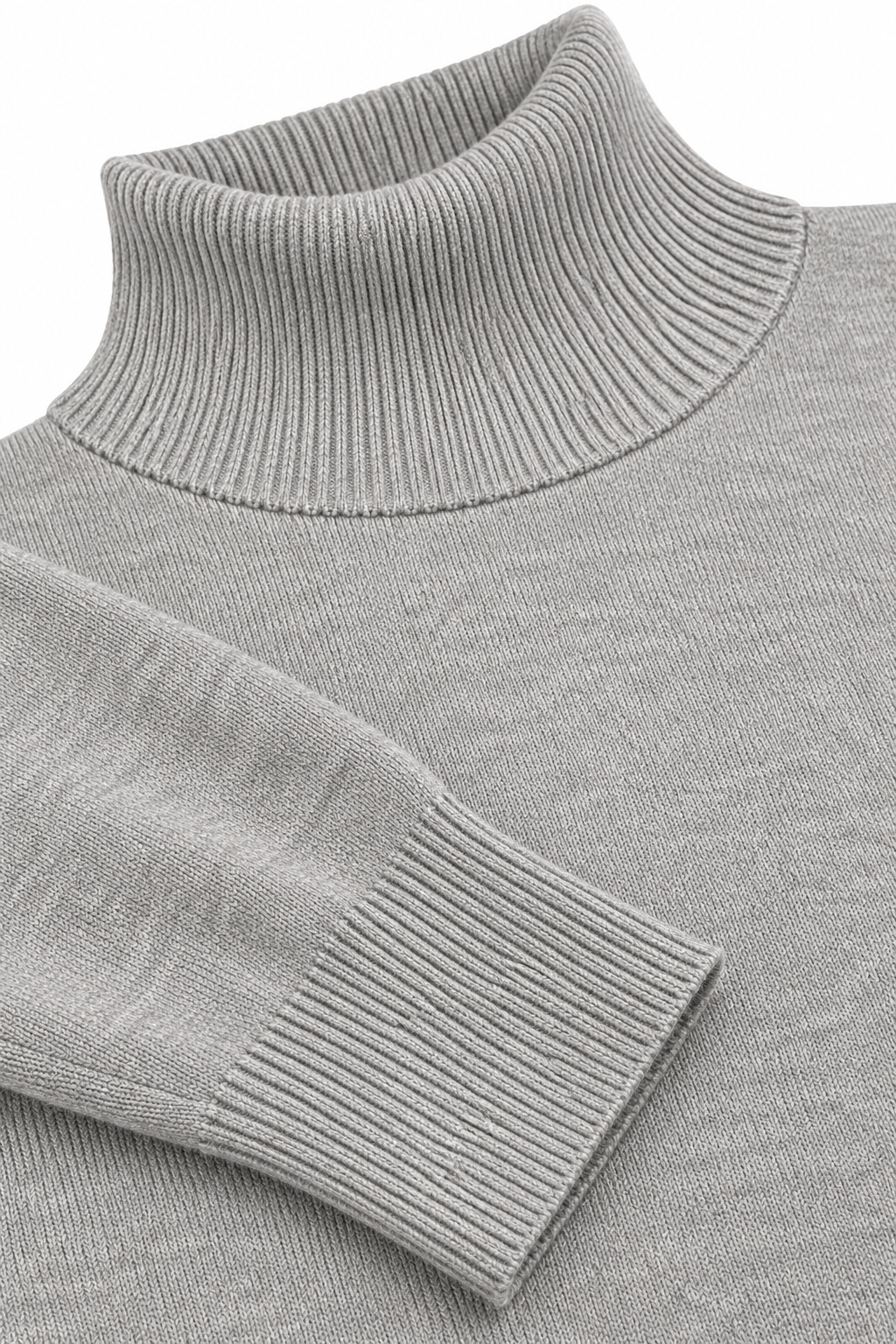Suéteres Para Hombre Cuello Tortuga De Punto Fino E65303 Gris