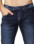 Jeans Para Hombre Bobois Moda Casuales Pantalones De Mezclilla Slim Fit J41109 Azul
