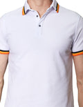 Playeras Tipo Polo Para Hombre Bobois Casuales Moda Manga Corta A31410 Blanco