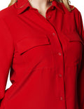 Blusas Para Mujer Camisera Corta N43123 Rojo