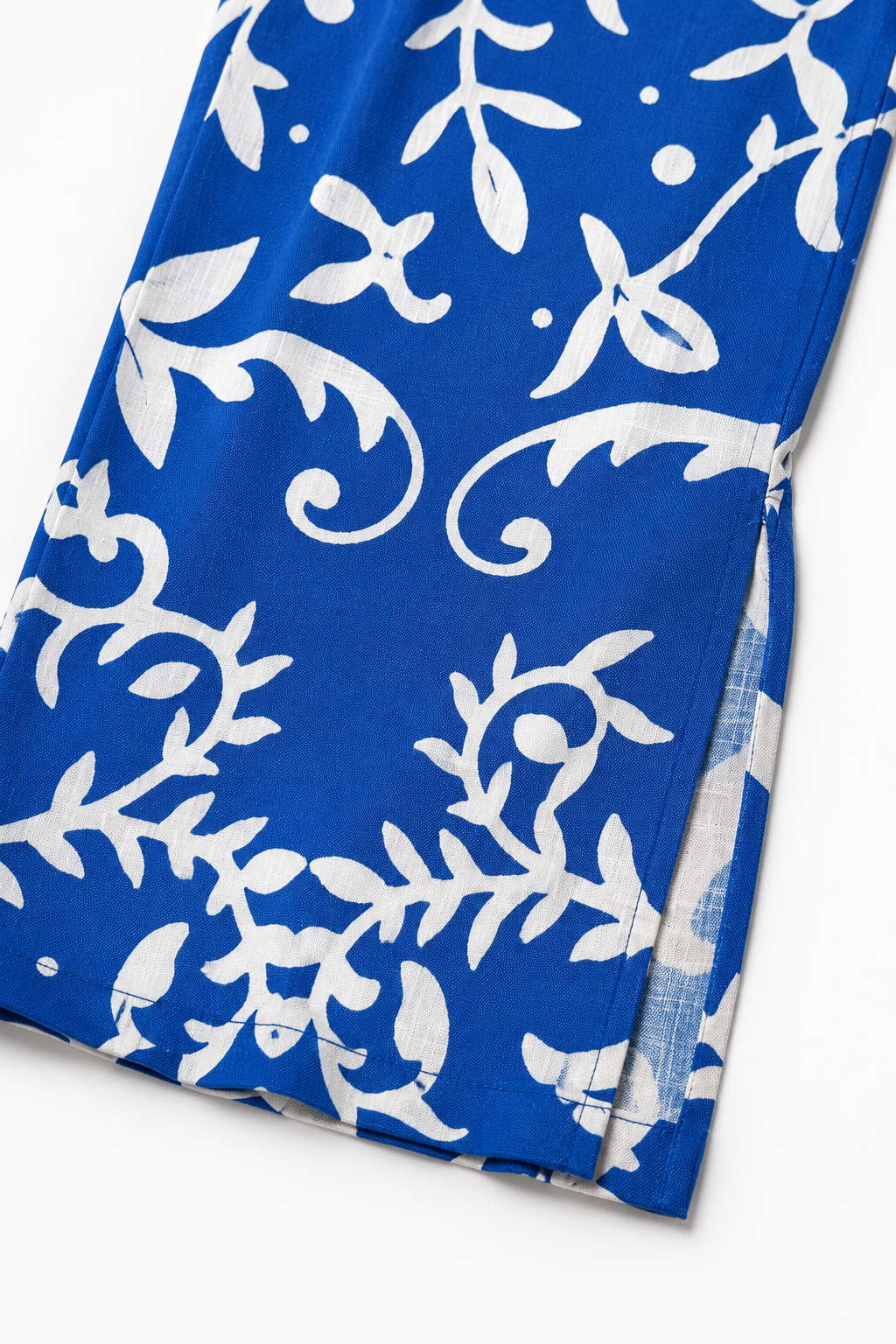 Pantalones Para Mujer Estampado Con Jareta W61104 Azul