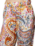 Pantalones Para Mujer Comodo De Tiro Alto Con Estampado Paisley W41114 Unico