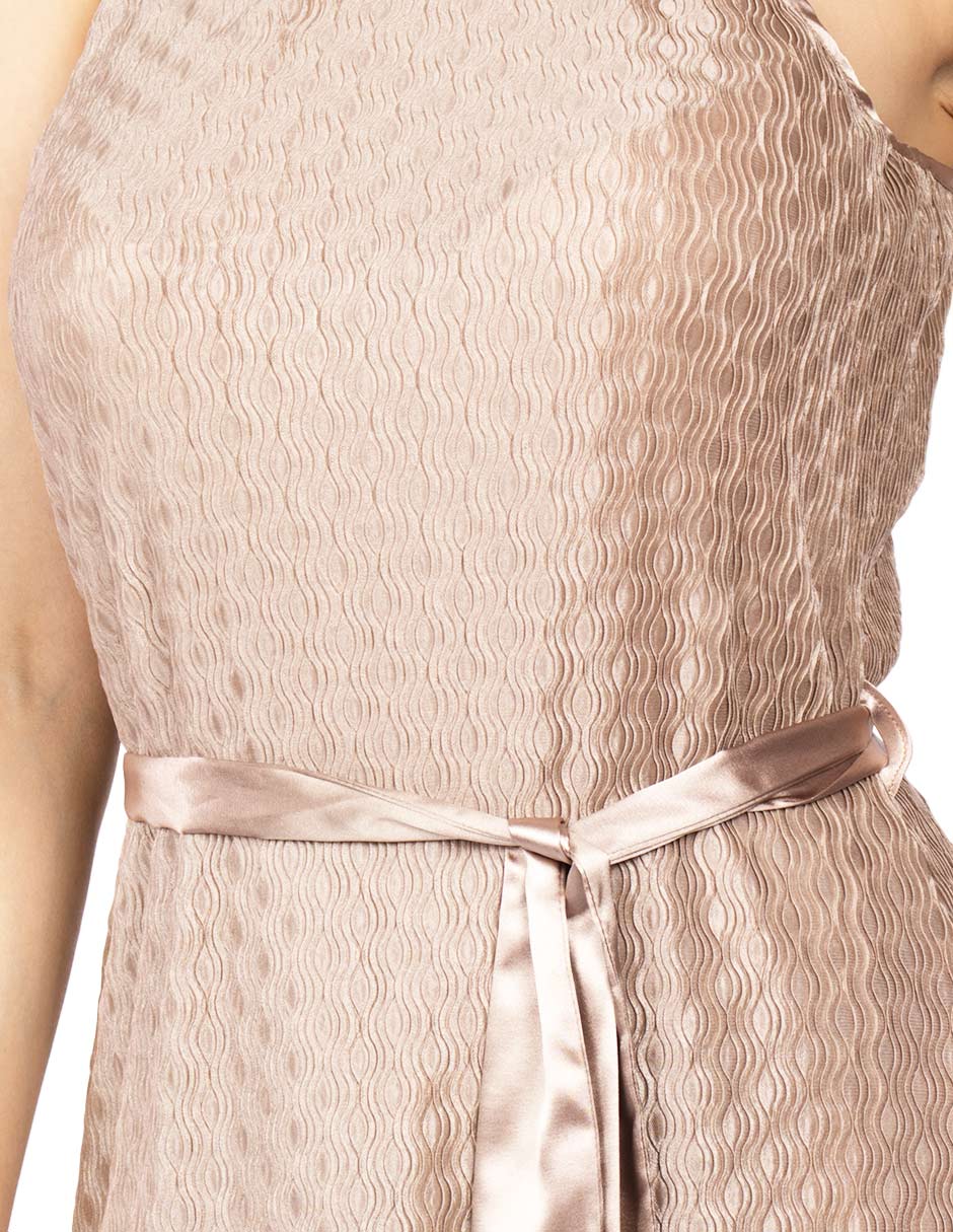 Vestidos Para Mujer Halter Midi Corrugado S51111 Arena