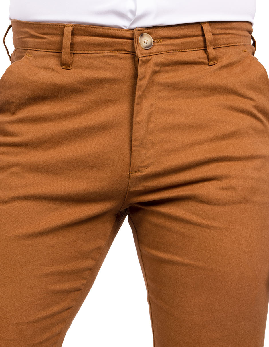 Pantalones Para Hombre Soft Stretch Slim GPAXAR Tabaco