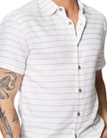 Camisas Para Hombre Bobois Moda Casuales De Manga Corta Cuello Italiano Con Estampado Regular Fit B41376 2