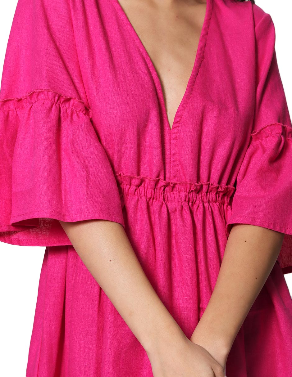 Vestidos Para Mujer Midi Bobois Moda Casuales Cuello Cuadrado Blush S2 –  BOBOIS