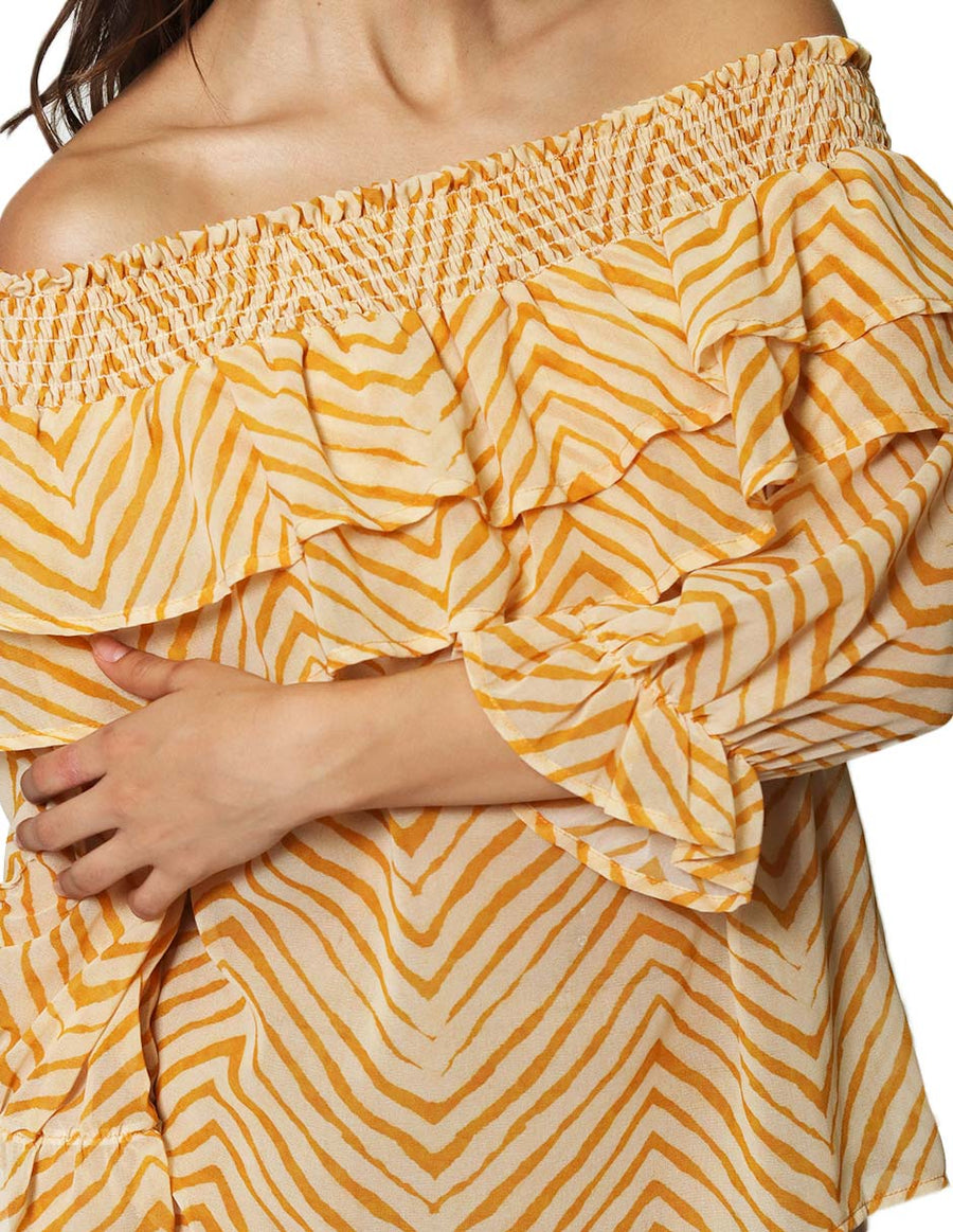 Blusas Para Mujer Bobois Moda Casuales Con Olanes Off Shoulders Comoda –  BOBOIS