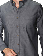 Camisas Para Hombre Manga Larga Lisa B45101 Oxford