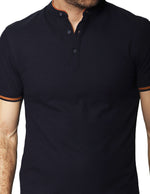 Playeras Polo Para Hombre Cuello Mao A45401 Marino