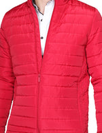 Chamarras Para Hombre Cuello Alto Con Relleno D15102 Rojo