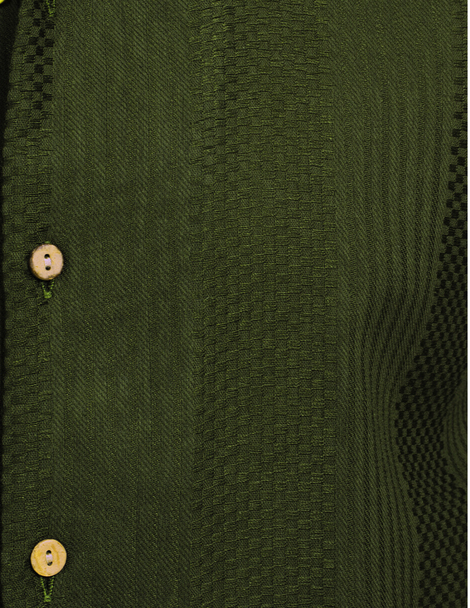Camisas Para Hombre Jacquard Relaxed Fit B51363 Militar