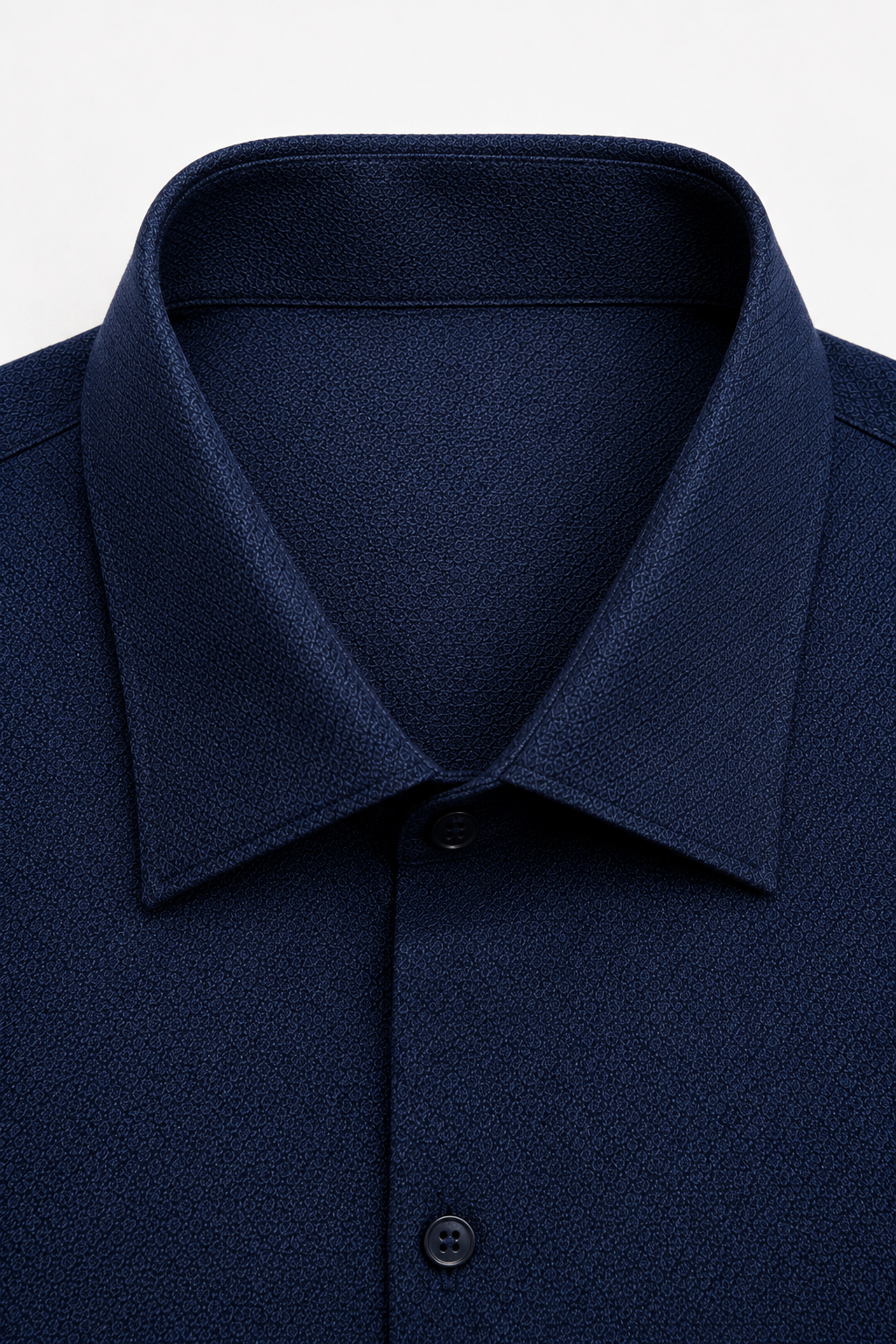 Camisas Para Hombre Manga Corta Jacquard  B61351 Marino