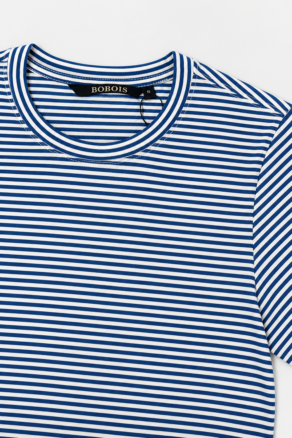 Playeras Para Hombre De Manga Corta Con Estampado De Micro Rayas A41111 Azul