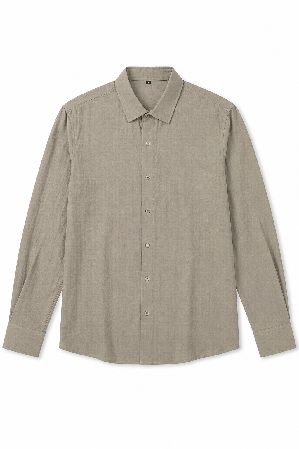 Camisas Para Hombre Manga Larga Ligera Planchado Facil B55407 Kaki