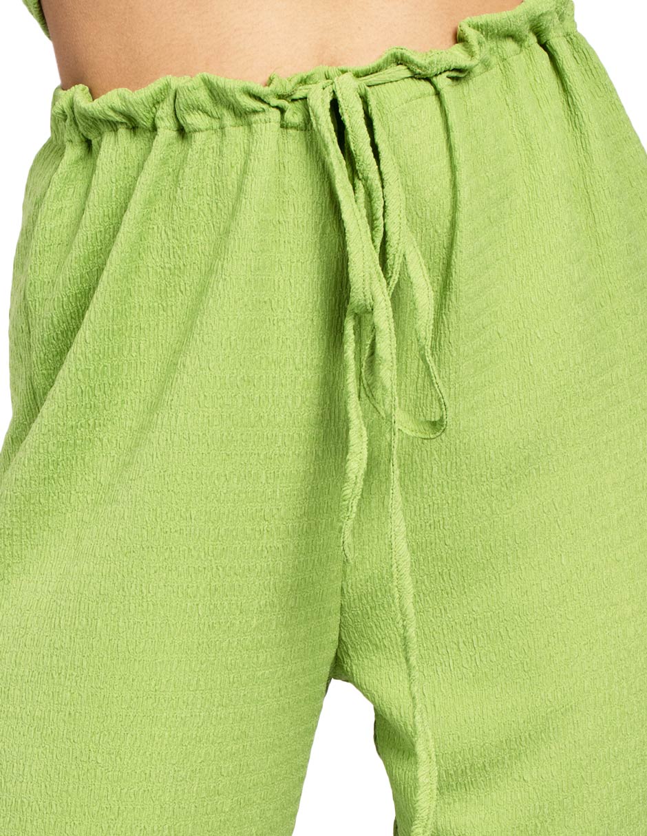 Pantalones Para Mujer Con Jareta Corrugado W51118 Lima