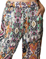 Pantalones Para Mujer Lurex Con Resorte Estampado W43101 Olivo