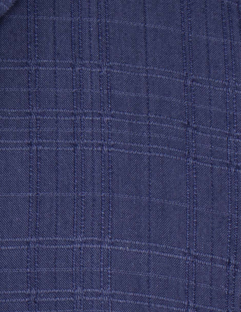 Camisas Para Hombre Dobbie Cuadros B51355 Marino