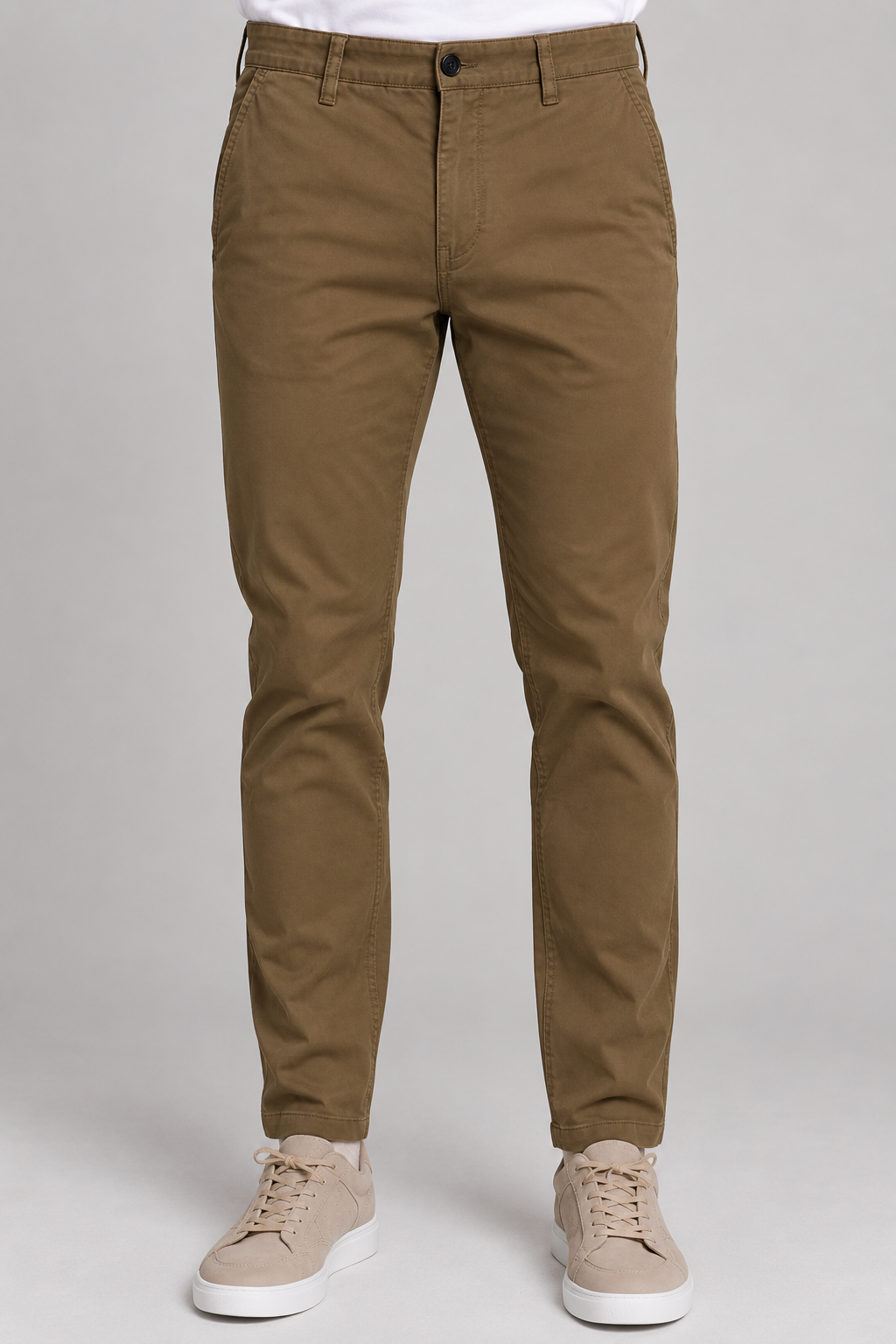 Pantalones Para Hombre Chino Algodón Stretch GWOVEN Tabaco