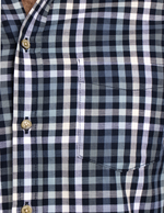 Camisas Para Hombre Manga Larga Cuadros B51123 Marino