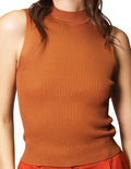 Blusas Para Mujer Tipo Sueter Sin Mangas O43200 Ocre