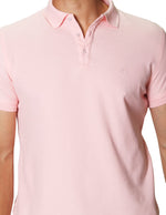 Playeras Polo Para Hombre De Manga Corta Lisa Basica Con Logo Bordado Slim Fit APOLOB Rosa