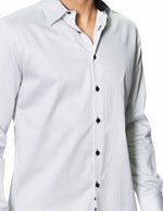 Camisas Para Hombre Manga Larga Rombos B45311 Blanco