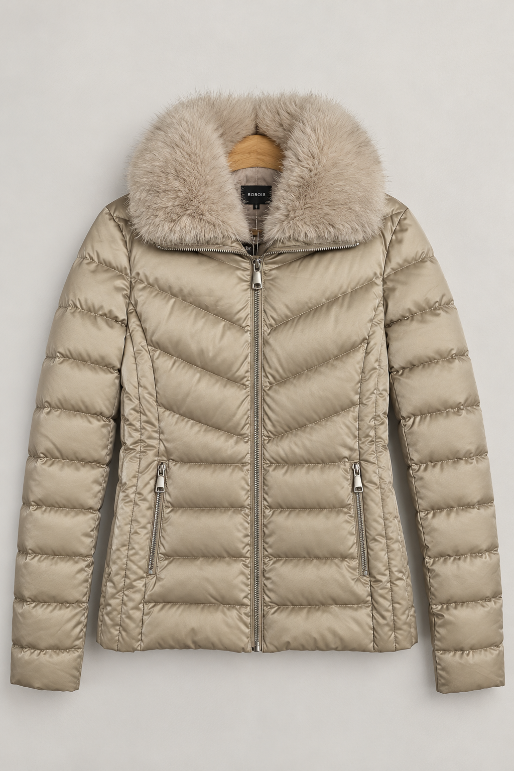Chamarras Para Mujer Brillo Suave Acolchada Con Peluche Q43205 Dorado