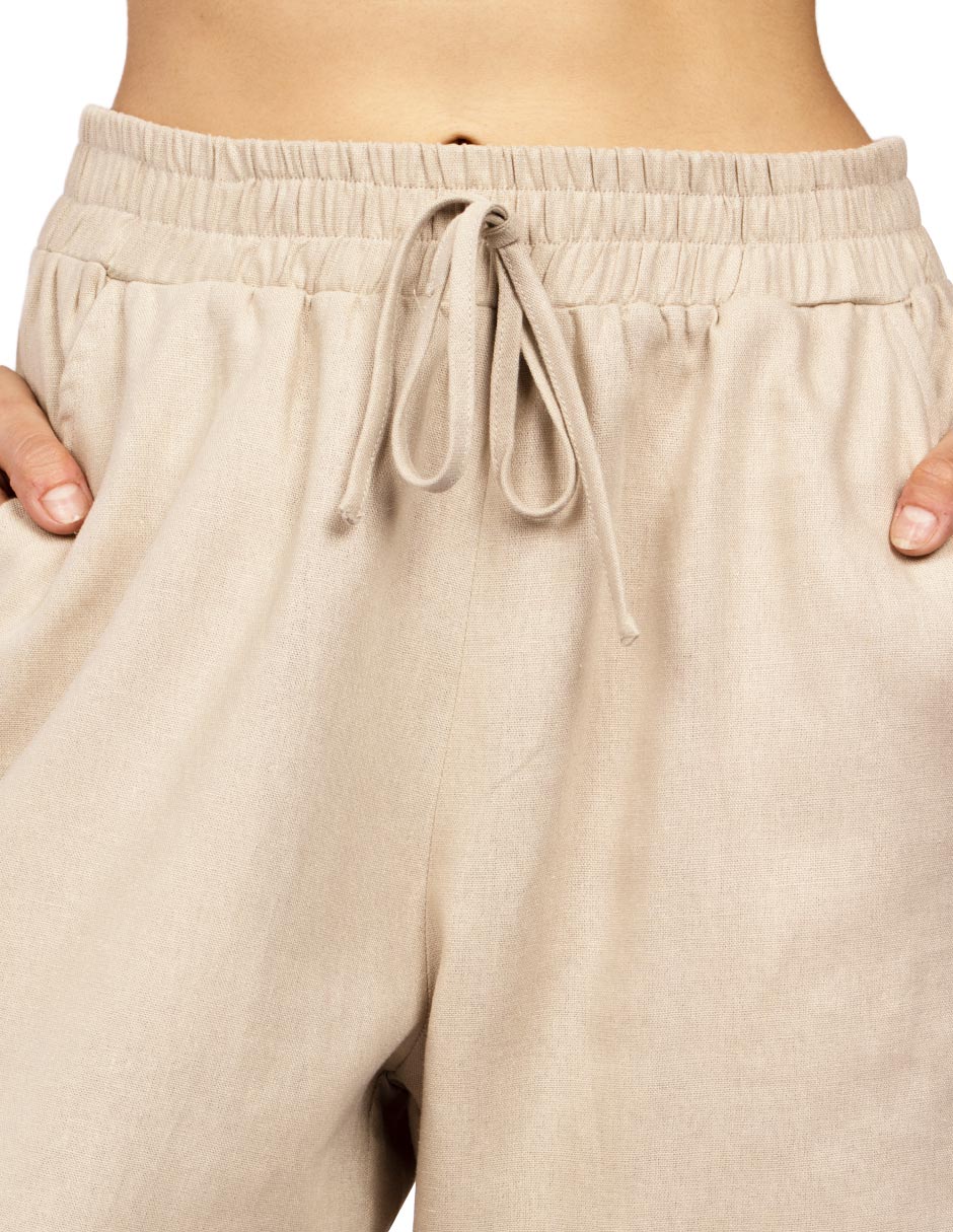 Pantalones Para Mujer Ligero Con Jareta W51114 Arena