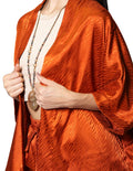 Kimonos Para Mujer Bobois Moda Casuales Con Textura Con Estampado De Zebra Sobrecamisa T33105 Chedron