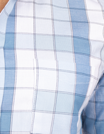 Camisas Para Hombre Manga Larga Cuadros B51126 Blanco
