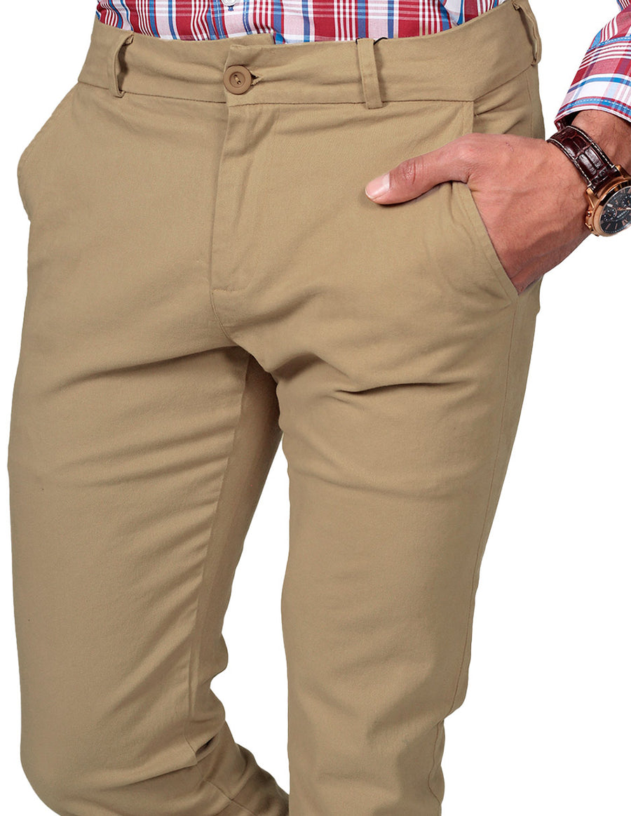 Pantalones Para Hombre Bobois Chino Gabardina Slim Soft Stretch