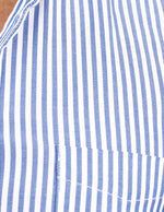 Camisas Para Hombre Manga Larga Rayas B45211 Azul