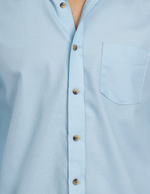 Camisas Para Hombre Manga Larga Essential B51101 Aqua