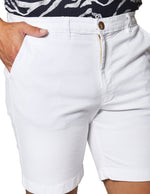 Bermudas Para Hombre Algodón GBCOTST Blanco