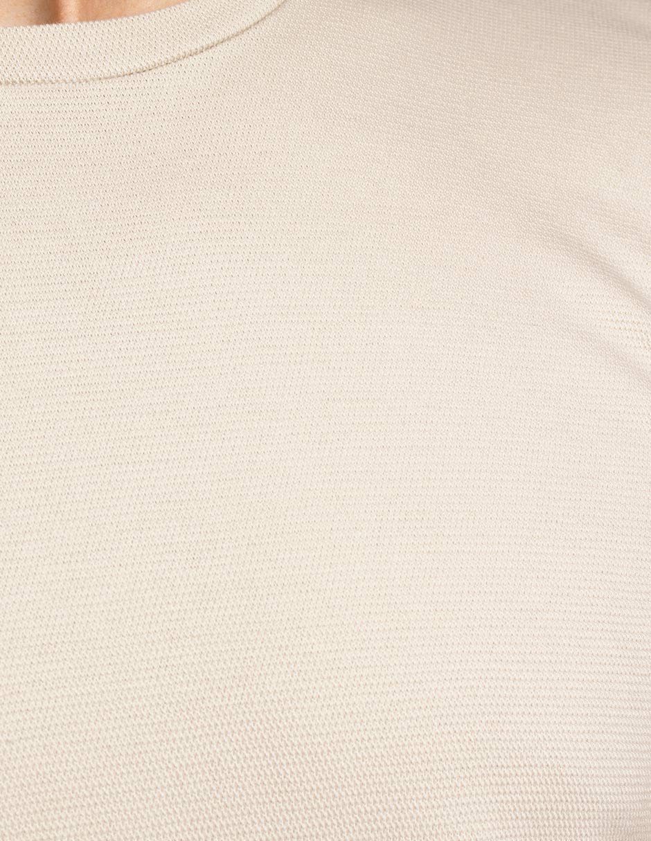 Playeras Para Hombre Slim Fit Microcostura A51301 Arena