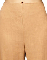 Pantalones Para Mujer Tipo Lino Wide Leg W51116 Camel