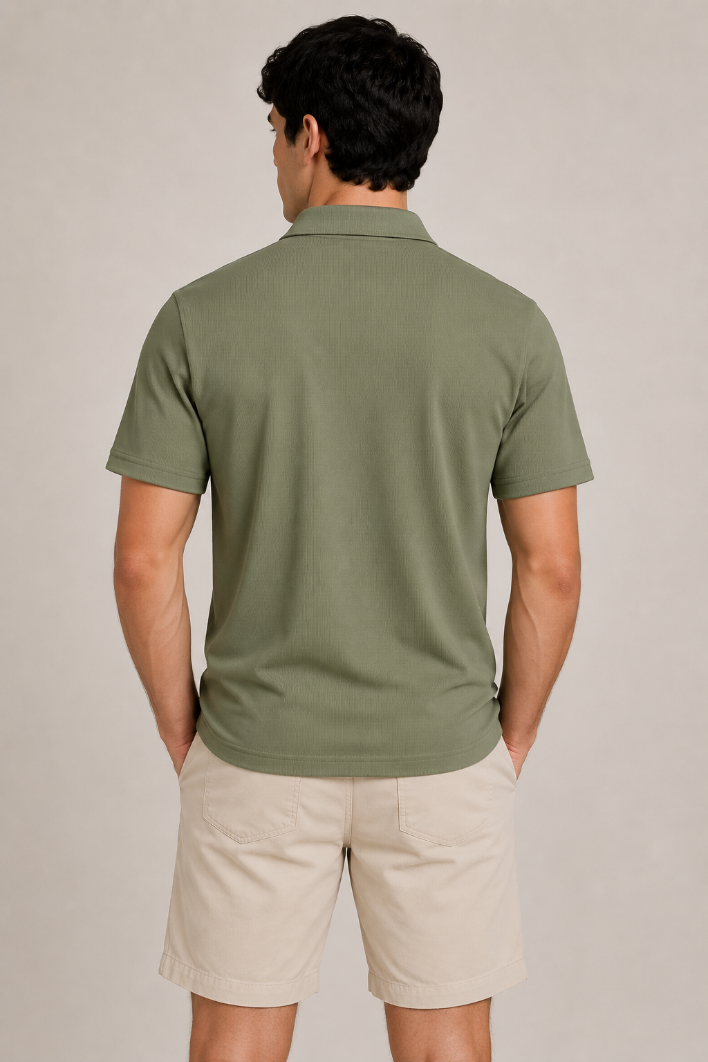 Playera Polo para Hombre Piqué Super Stretch Transpirable A61411 Verde