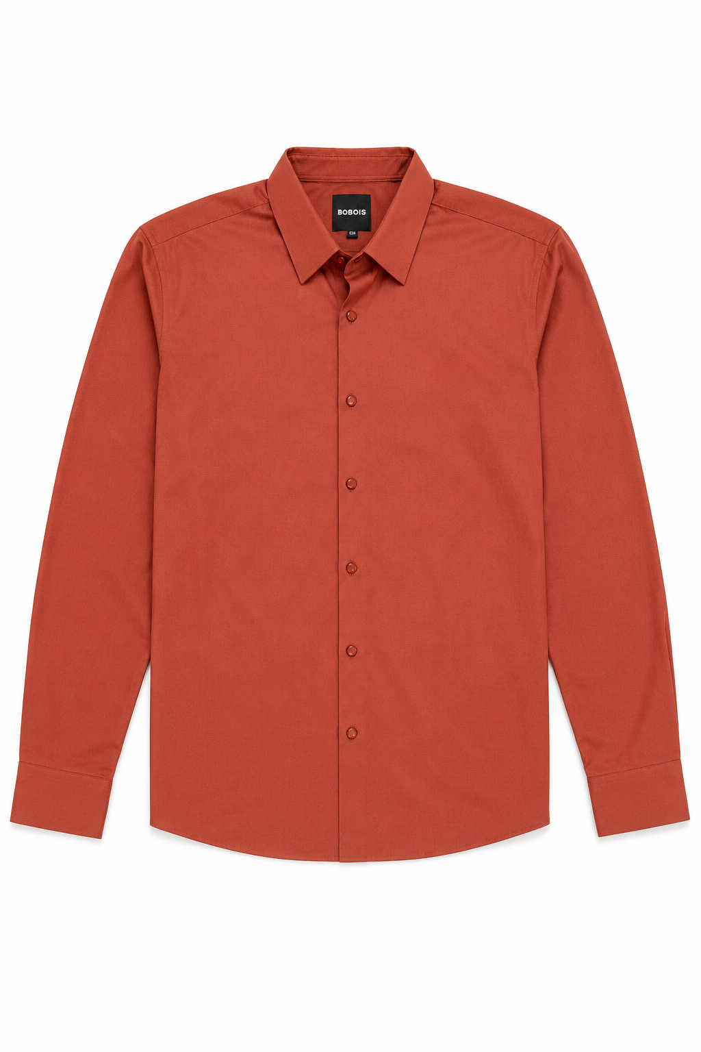 Camisas Para Hombre Super Stretch Con Textura Non Iron B55403 Teja
