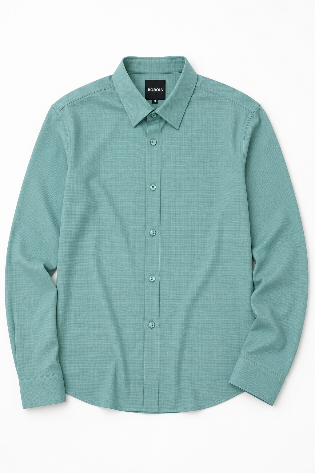 Camisa para Hombre Micropanal Antiarrugas B61403 Verde