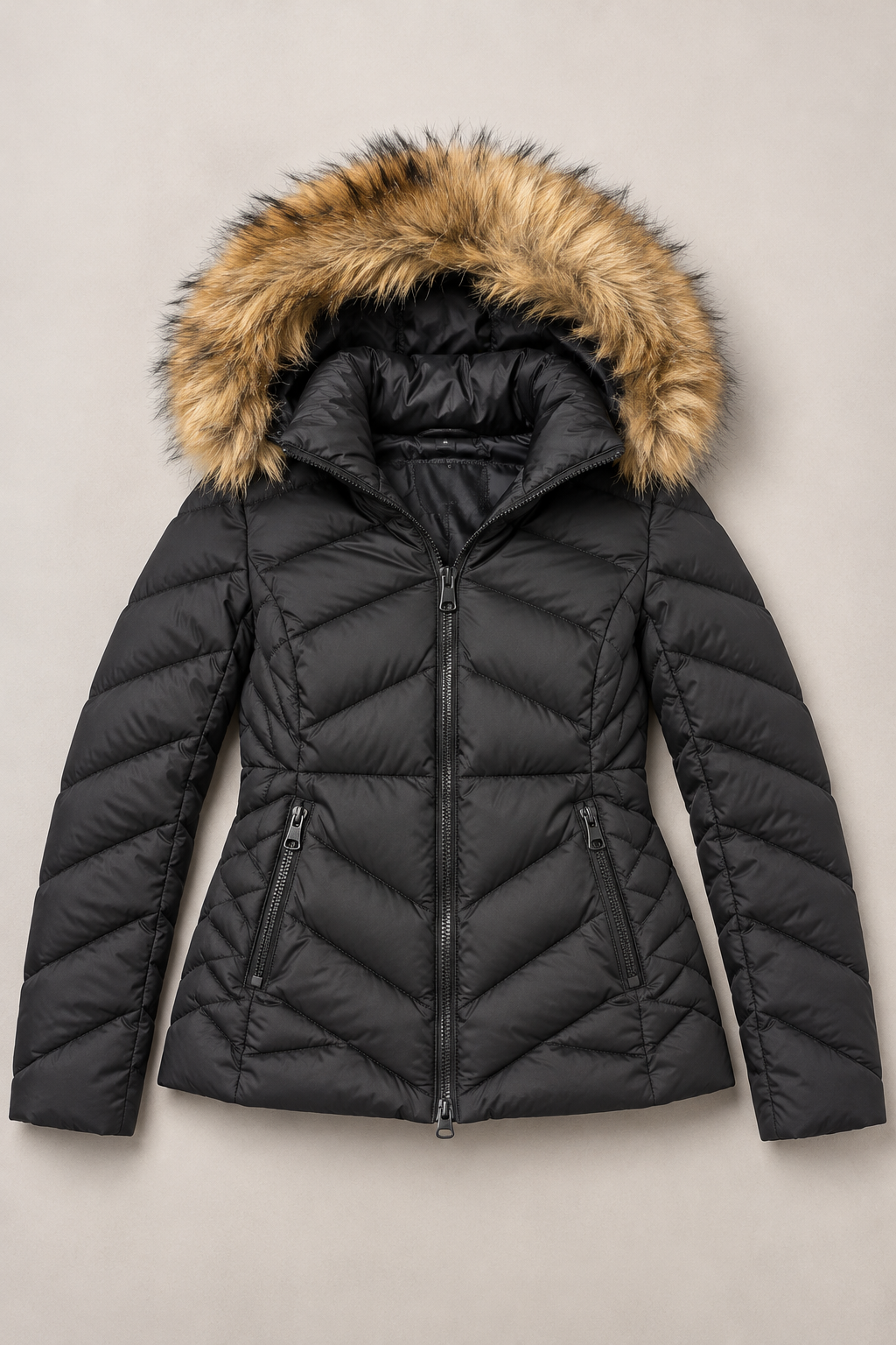 Chamarras Para Mujer Acolchonada Con Peluche Q33200 Negro