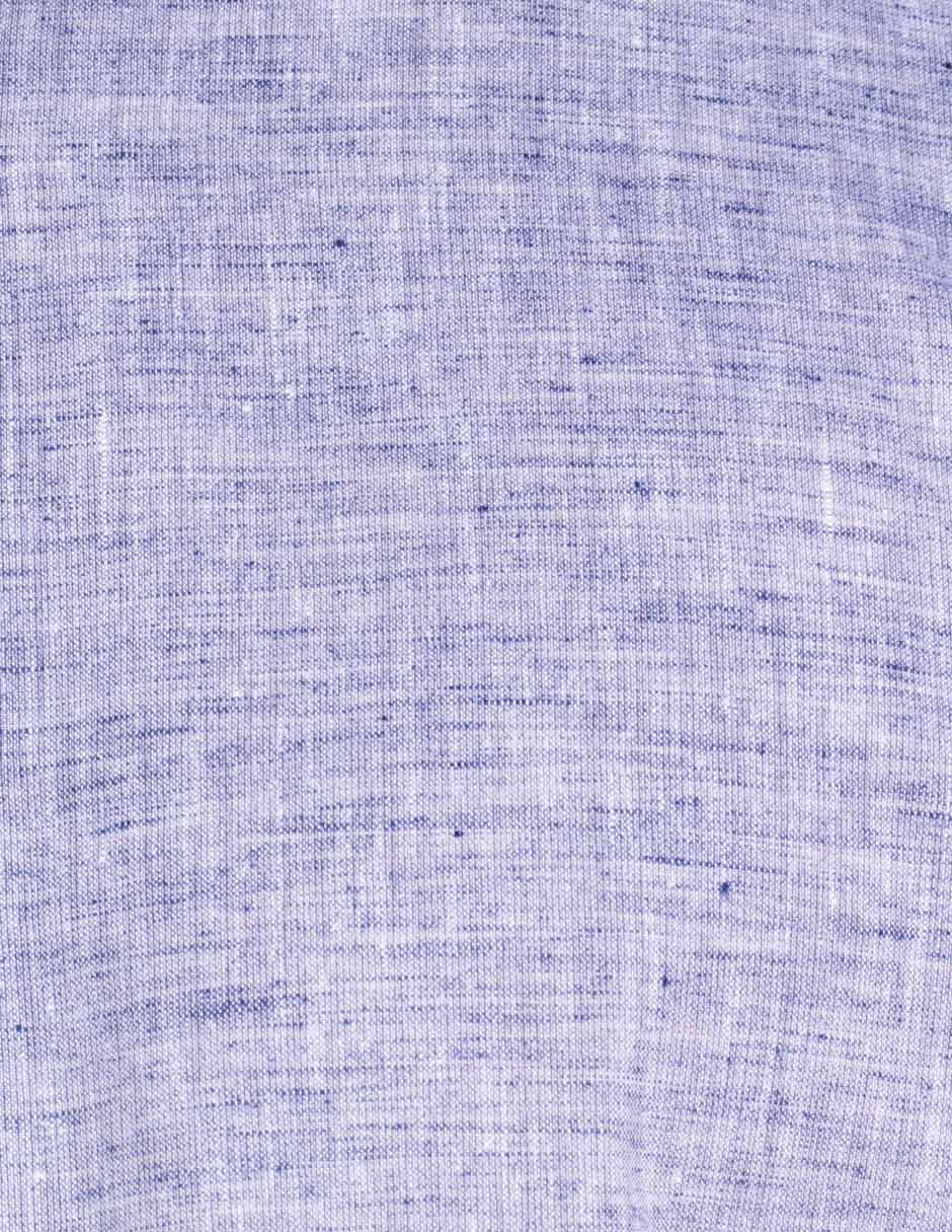Camisas Para Hombre Estilo Lino B51365 Azul