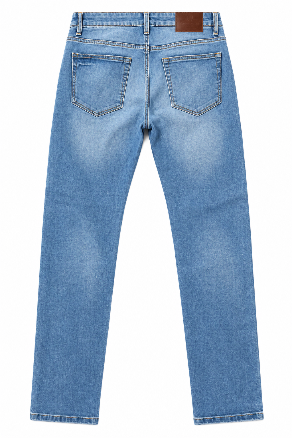 Jeans Para Hombre Mezclilla Slim Deslavado Rasgado J61106 Azul