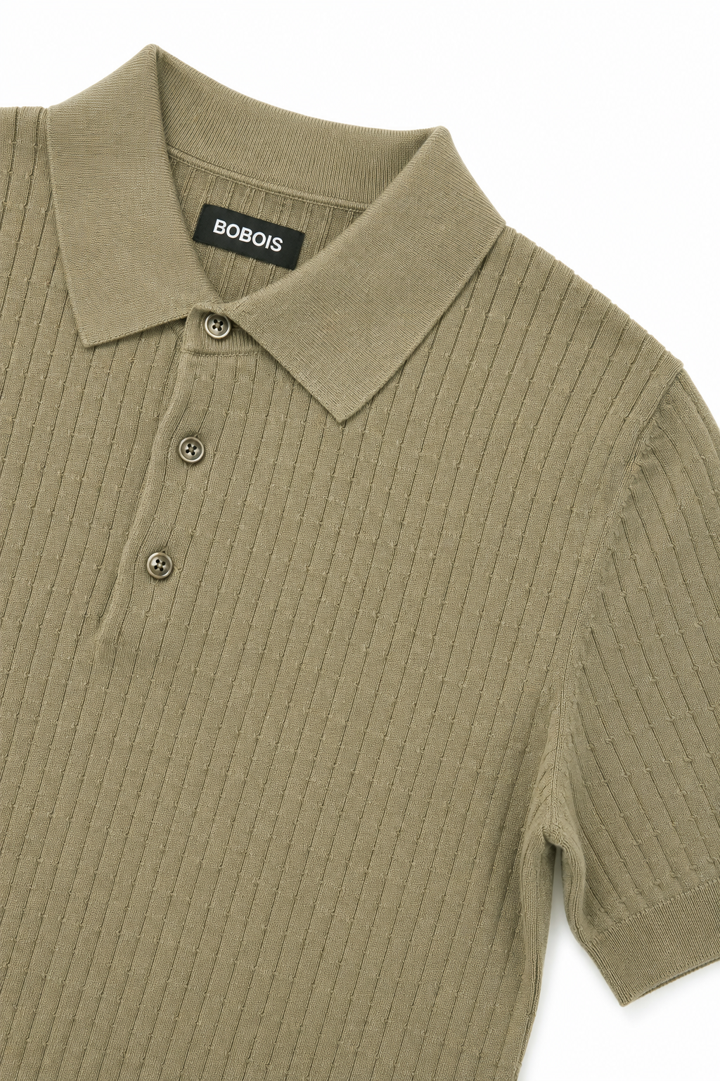 Playeras Polo Para Hombre Tejida Punto Acanalada A61454 Olivo